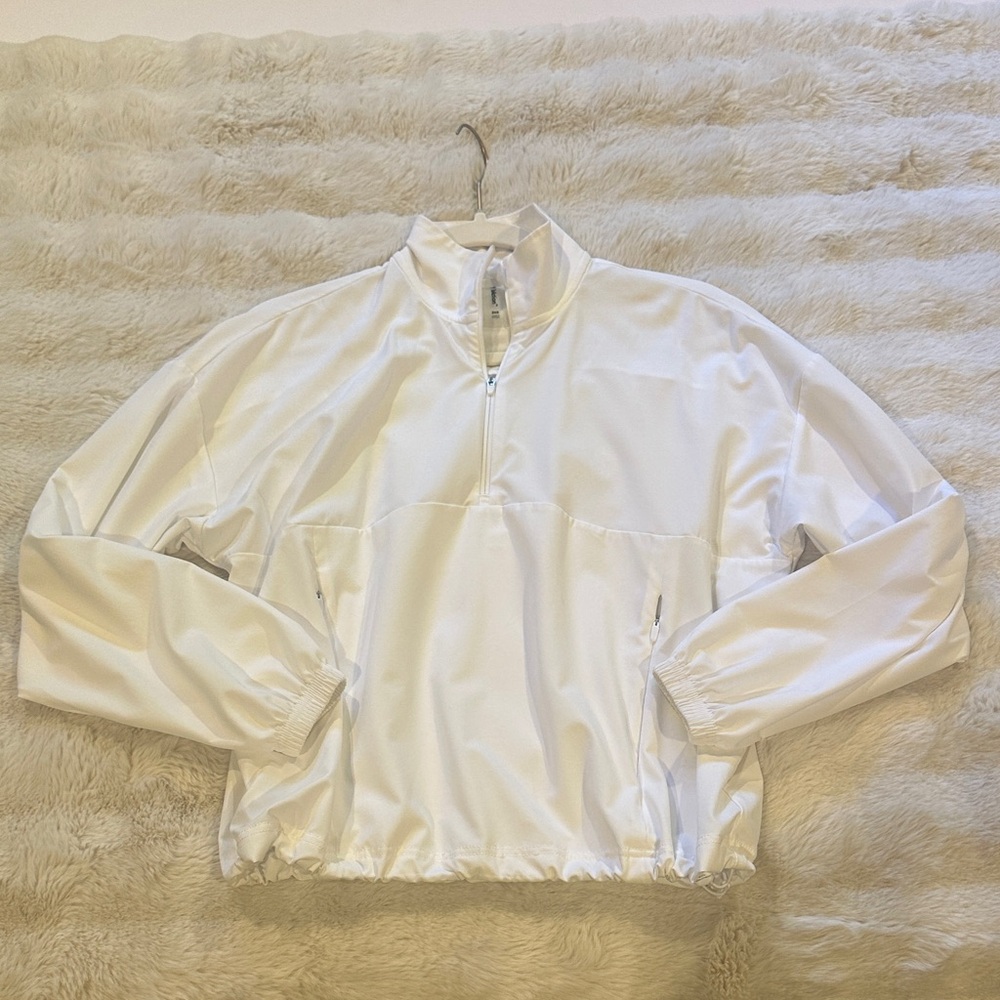 TNA White Half-Zip Lightweight Pullover